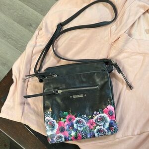 Black Spring Rosetti Crossbody